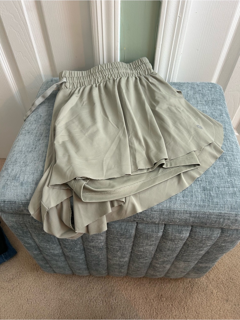 Women’s Olive Green Active Skort with Elastic Waist